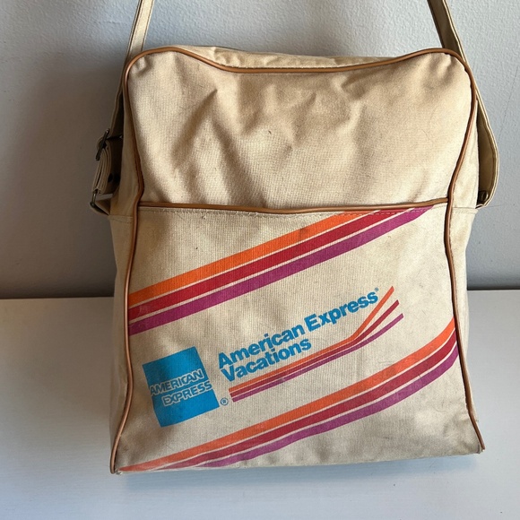 Vintage American Express Vacations Travel Messenger Bag Carry-on - Picture 6 of 6